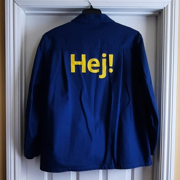 IKEA Jackets & Coats Blue Ikea Employee Uniform Hej Jacket Work Chore Coat Size Medium